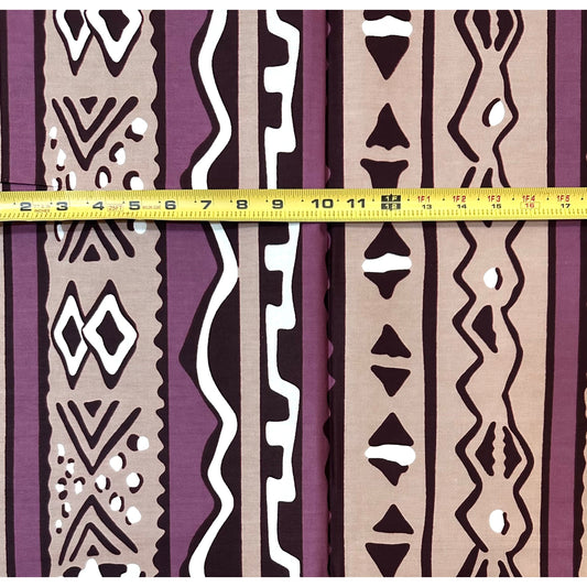 African Print Fabric/ Ankara - Purple, Brown ‘Stand Tall Anyway' Design, 1 YARD