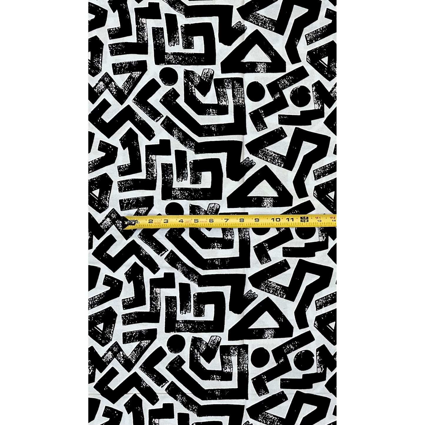 African Print Fabric/ Ankara - White, Black 'Ase Lines’, YARD or WHOLESALE