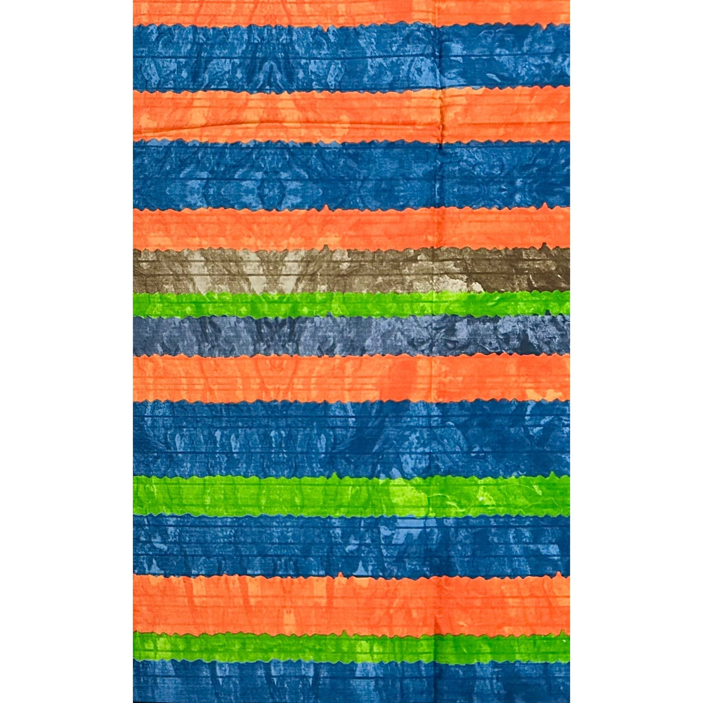 African Print Fabric/ Ankara - Orange, Green, Blue, Brown 'Level Up' Design, YARD or WHOLESALE