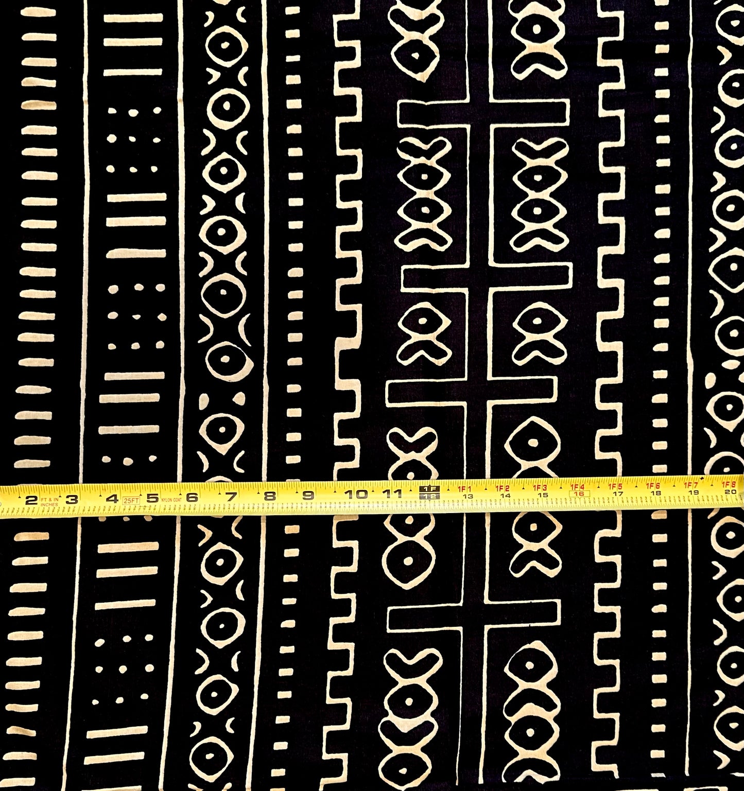 African Print Fabric/ Ankara - Black, Beige 'Built Before Us' Design, YARD or WHOLESALE