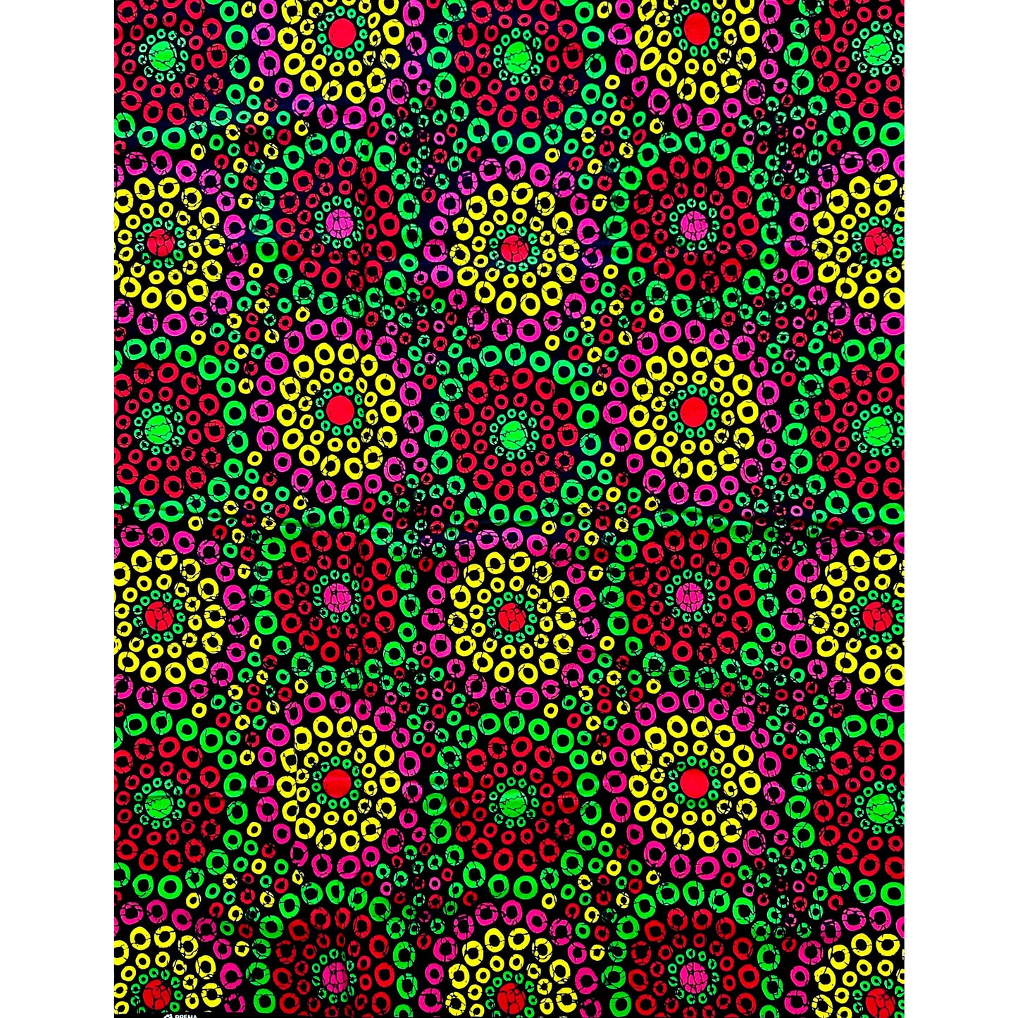 African Print Fabric/ Ankara - Black, Green, Pink, Red, Yellow 'Koko Impact' YARD or WHOLESALE