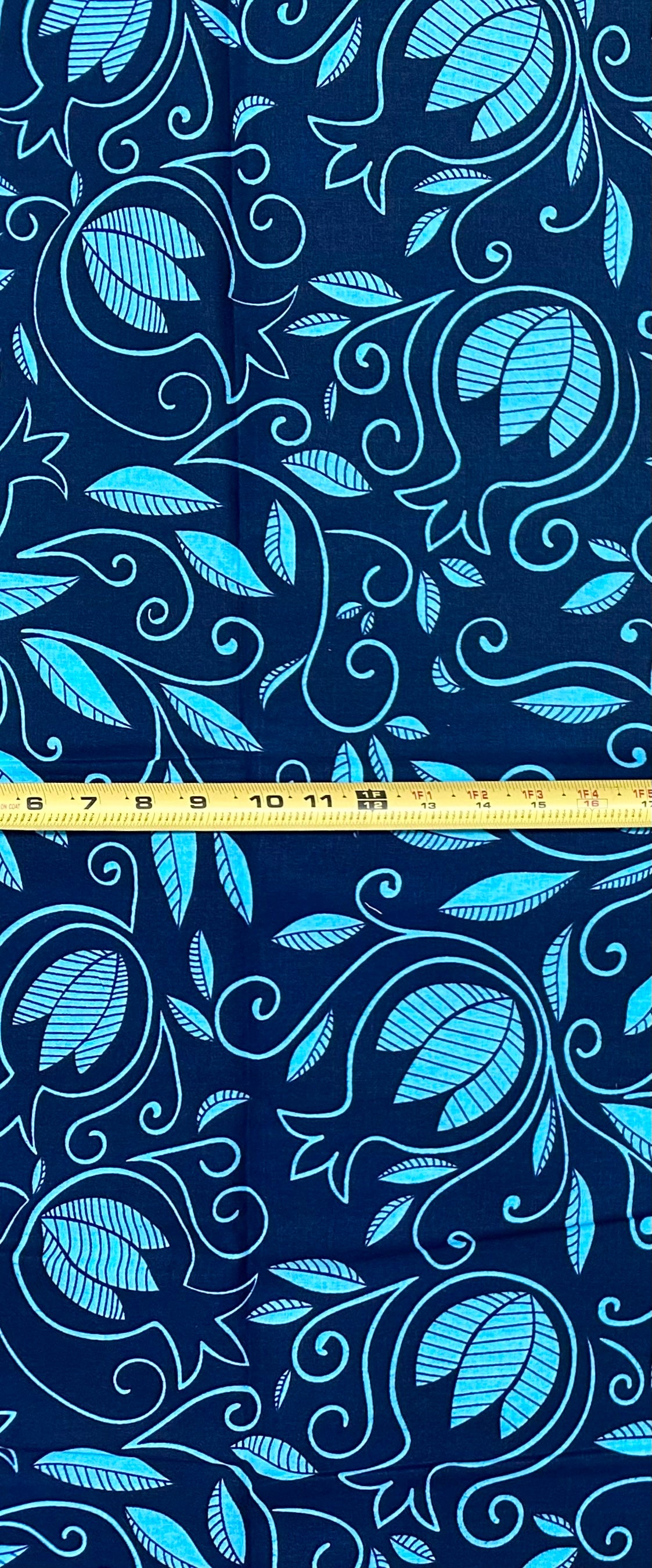 African Print Fabric/ Ankara - Shades of Blue 'The Quiet Estate', Yard or Wholesale