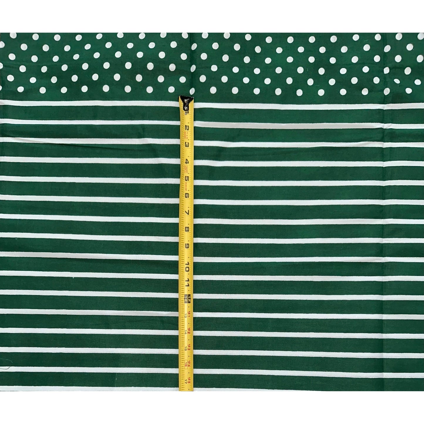 African Print Fabric/ Ankara - Green, White 'Lora Striped' Design, YARD or WHOLESALE
