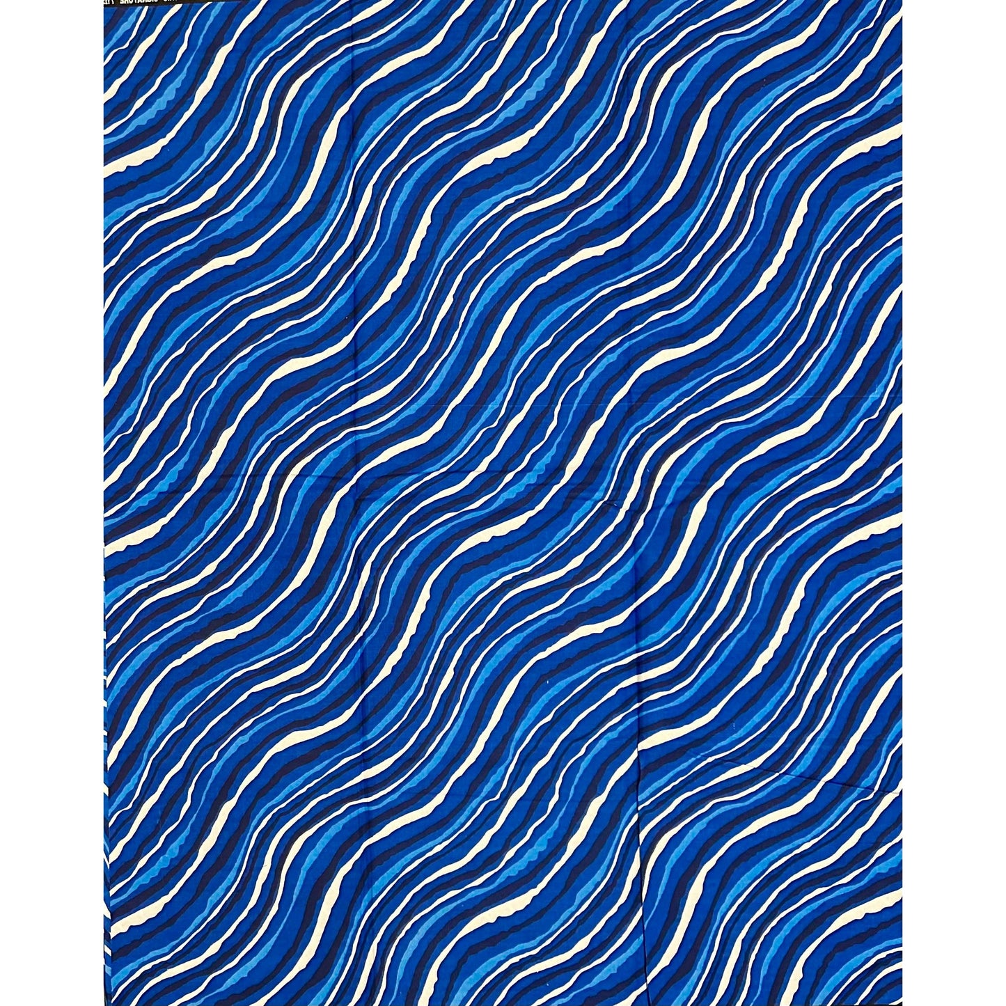 African Print Fabric/ Ankara - Blue, White 'Na Nature Do Am' Design, YARD or WHOLESALE