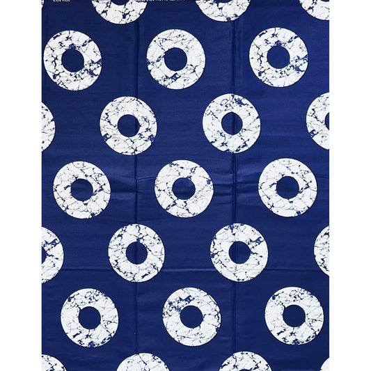 African Print Fabric/ Ankara - Blue, White 'Eyes of the World' Design, YARD or WHOLESALE (Copy)