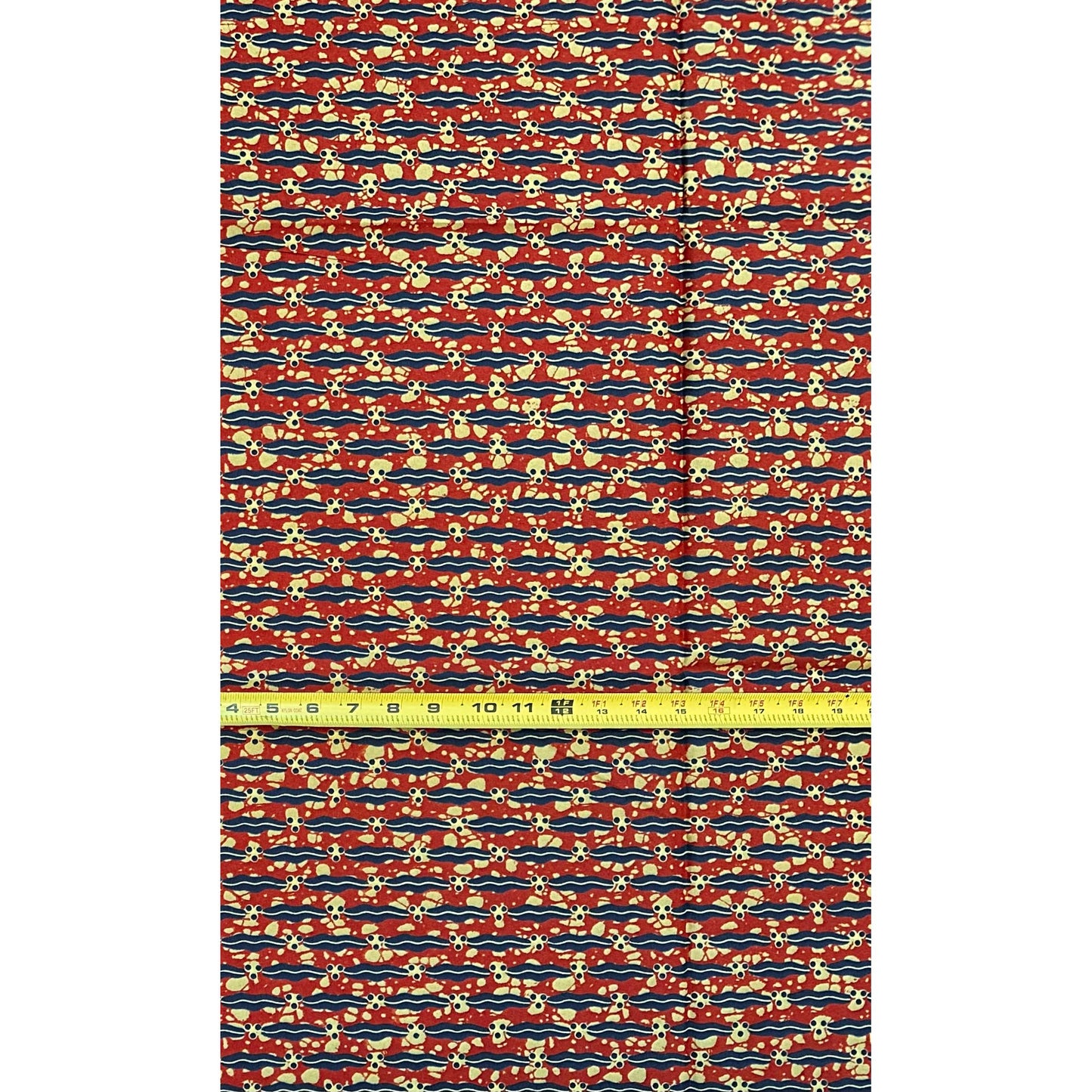 African Print Fabric/ Ankara - Brown, Navy, Beige "Small Things Matter" Design, Yard