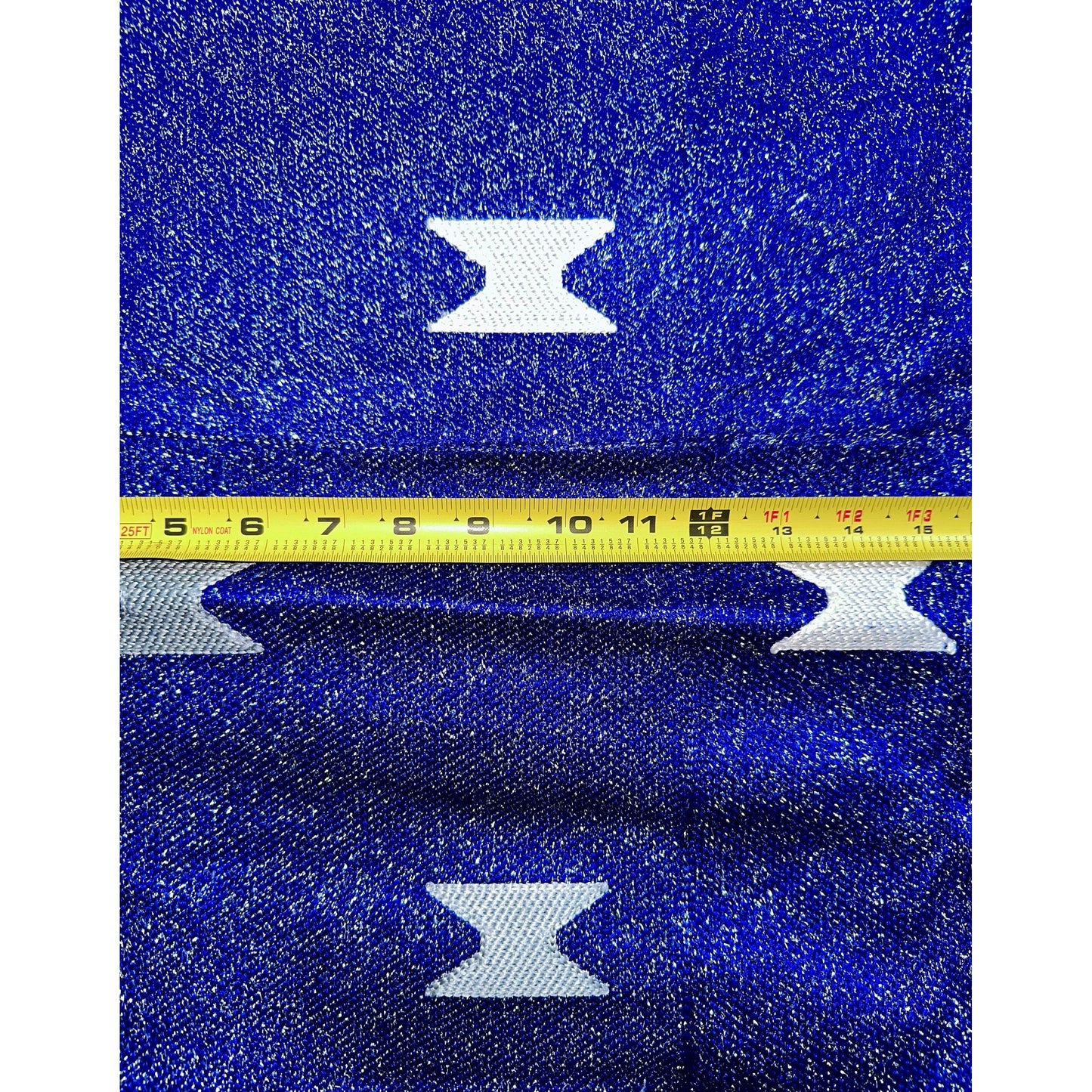 African Fabric/ Woven, Embroidered Kente - Blue, Silver “Naa”, 2 Yards