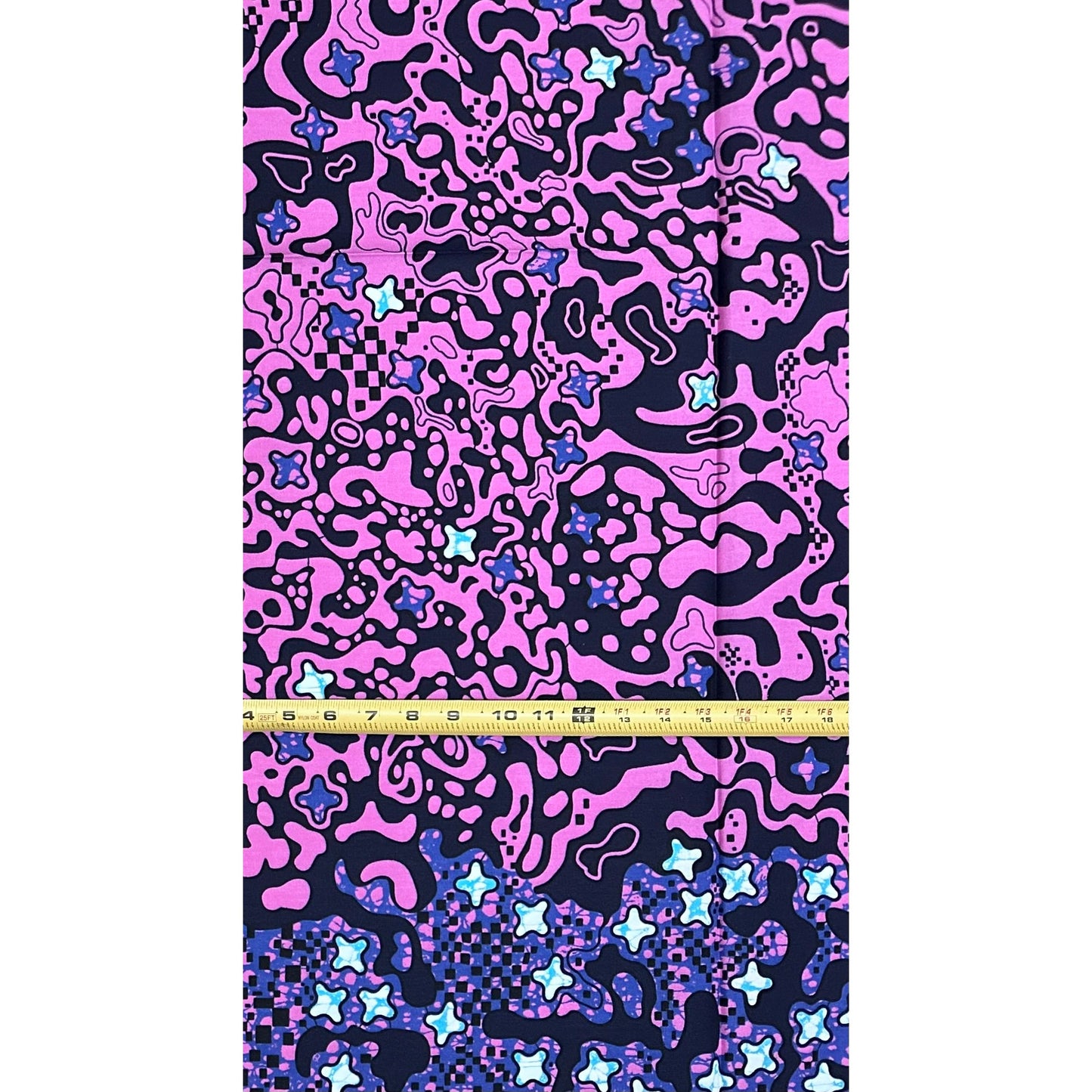 African Print Fabric/ Ankara - Purple, Blue 'Ojú Òru', 1 YARD