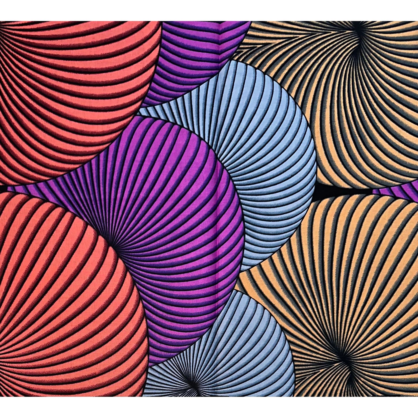 African Print Fabric/ Ankara - Pink, Purple, Beige, Gray 'Whirlwind', YARD or WHOLESALE