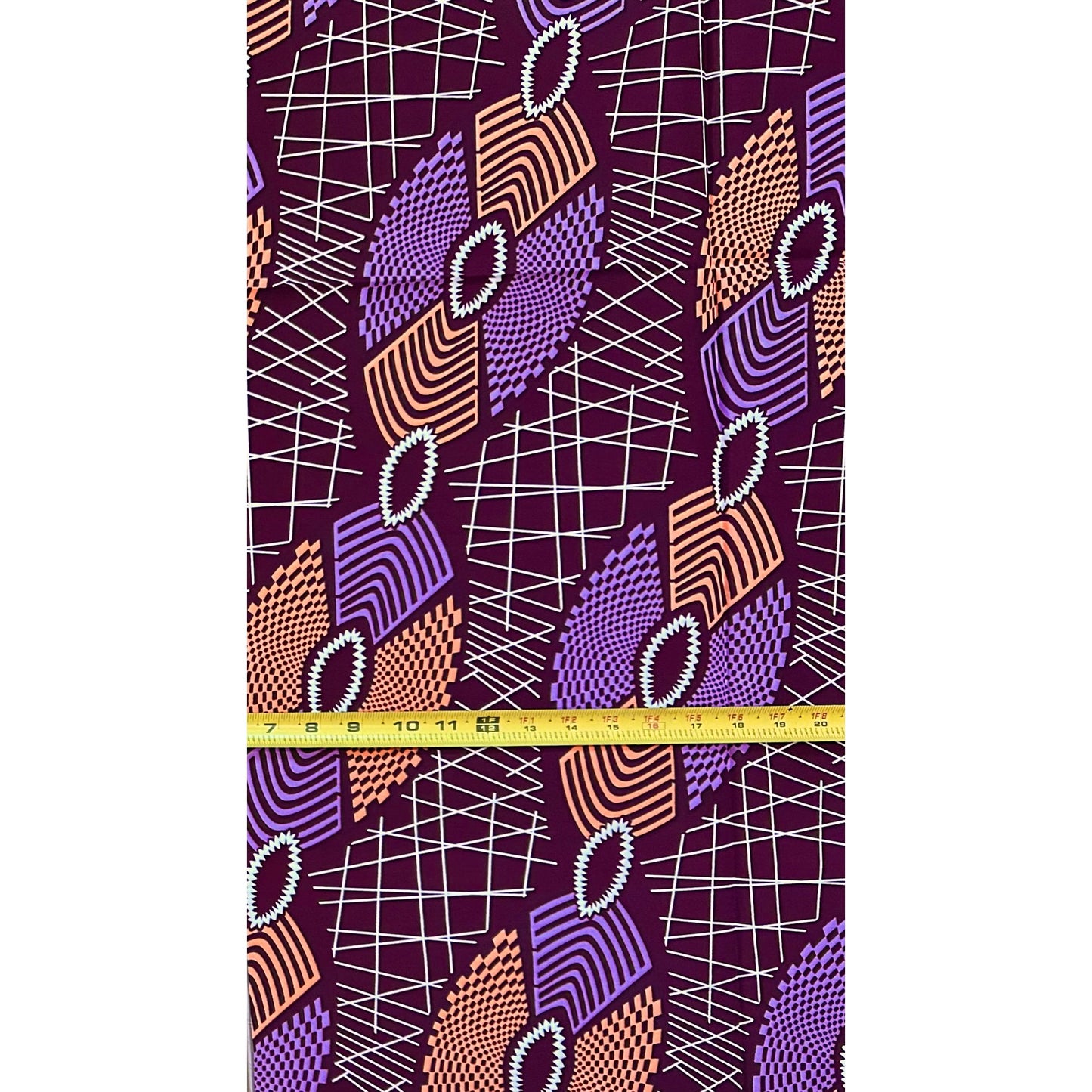 African Print Fabric/ Ankara - Purple, Pink, Brown "Song of the Courtyard" Design, Yard