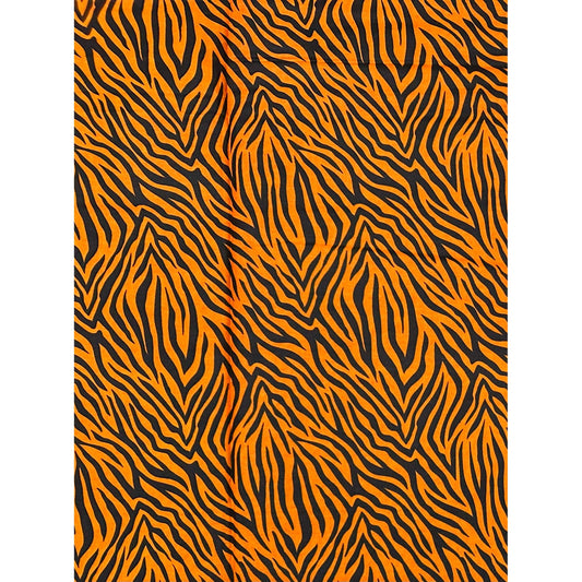 African Print Fabric/ Ankara - Orange, Black 'Sabi Savage' Design, YARD or WHOLESALE