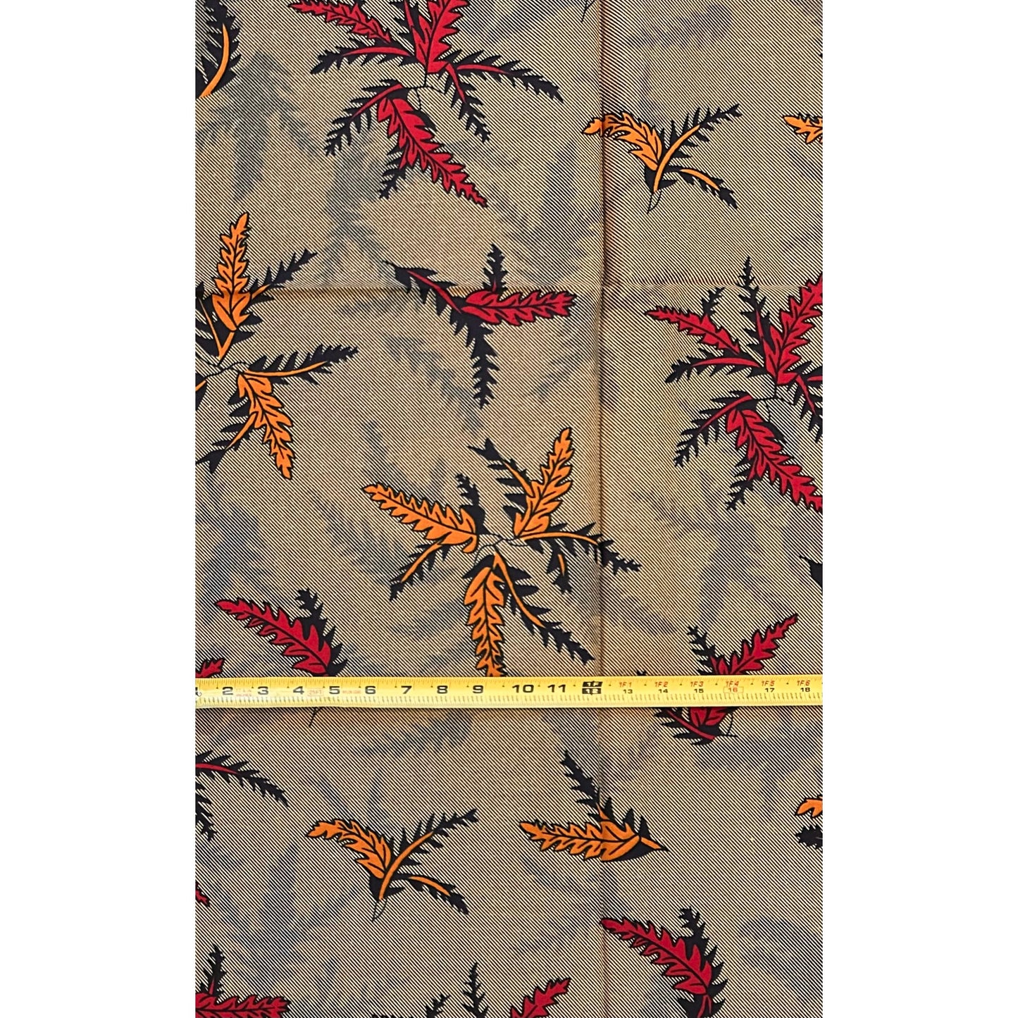 African Print Fabric/ Ankara - Brown, Red, Navy 'Dry Season Scatter' Design, YARD or WHOLESALE