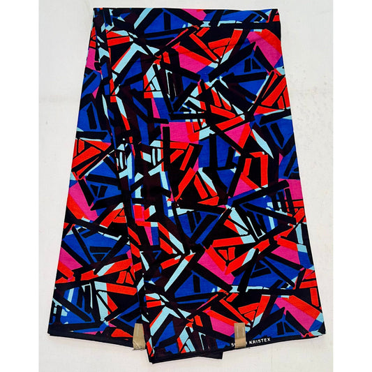 African Print Fabric/ Ankara - Blue, Pink, Red, Black, Brown 'Adire Iye' Design, YARD or WHOLESALE