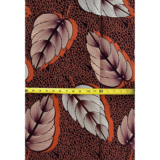 African Print Fabric/Ankara - Shades of Brown, Beige, White “Mira" Design