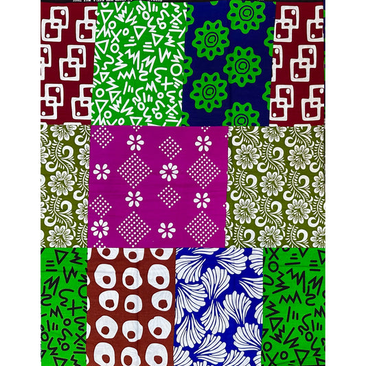 African Print Fabric/ Ankara - Multicolored 'The Most Connected Socialite in Lagos', YARD or WHOLESALE