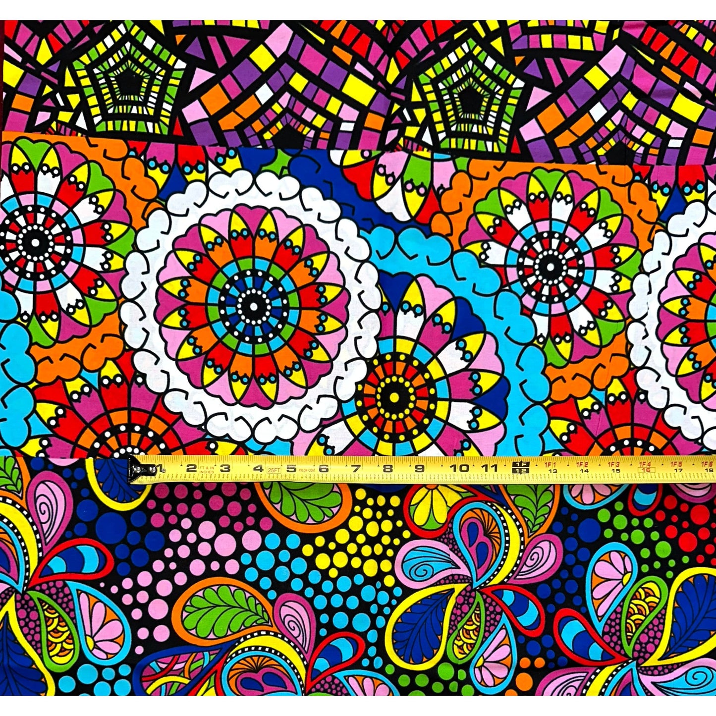 African Print Fabric/Ankara - Multicolored 'Mélange' Design, YARD or WHOLESALE