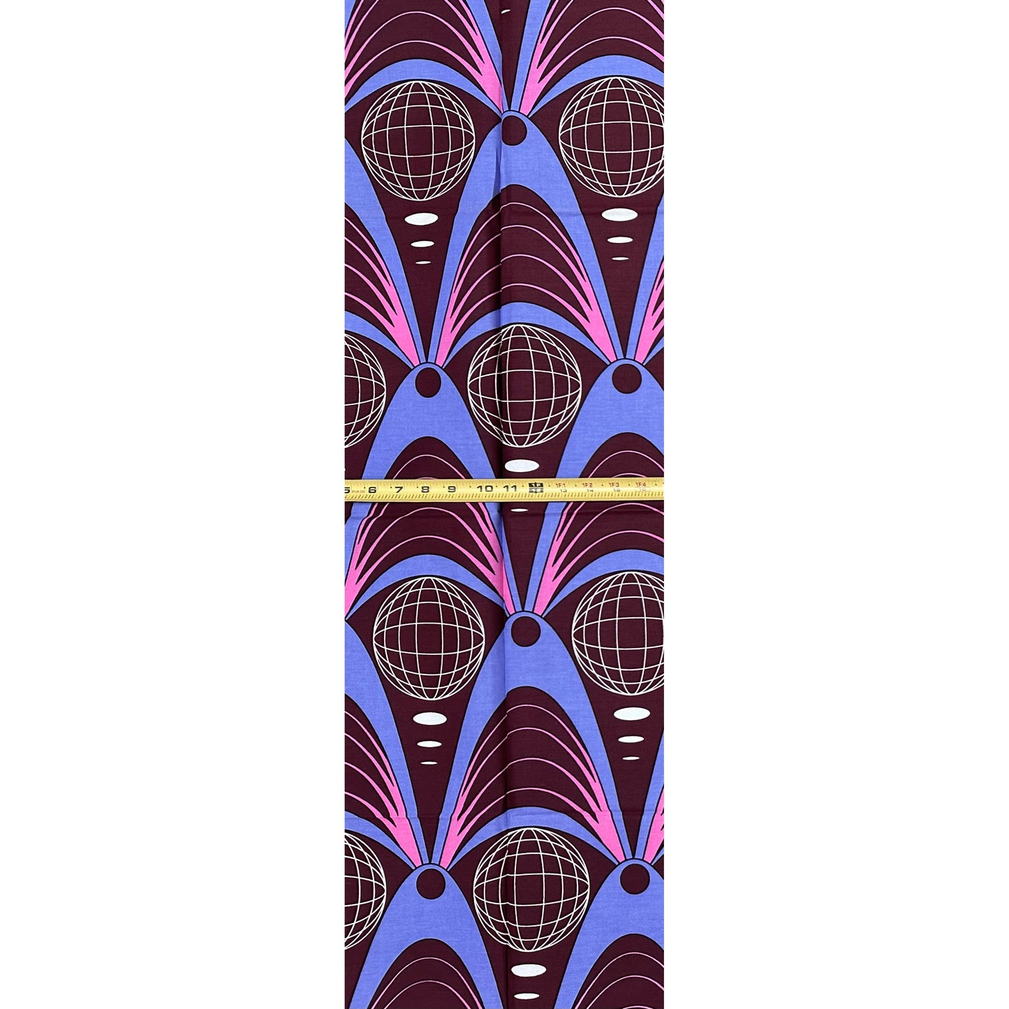 African Fabric/ Ankara - Brown, Pink, Periwinkle 'Ilè Ayé’ Design, YARD or WHOLESALE