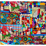 African Print Fabric/ Ankara - Multicolored "Everyday Copacabana", Yard or Wholesale