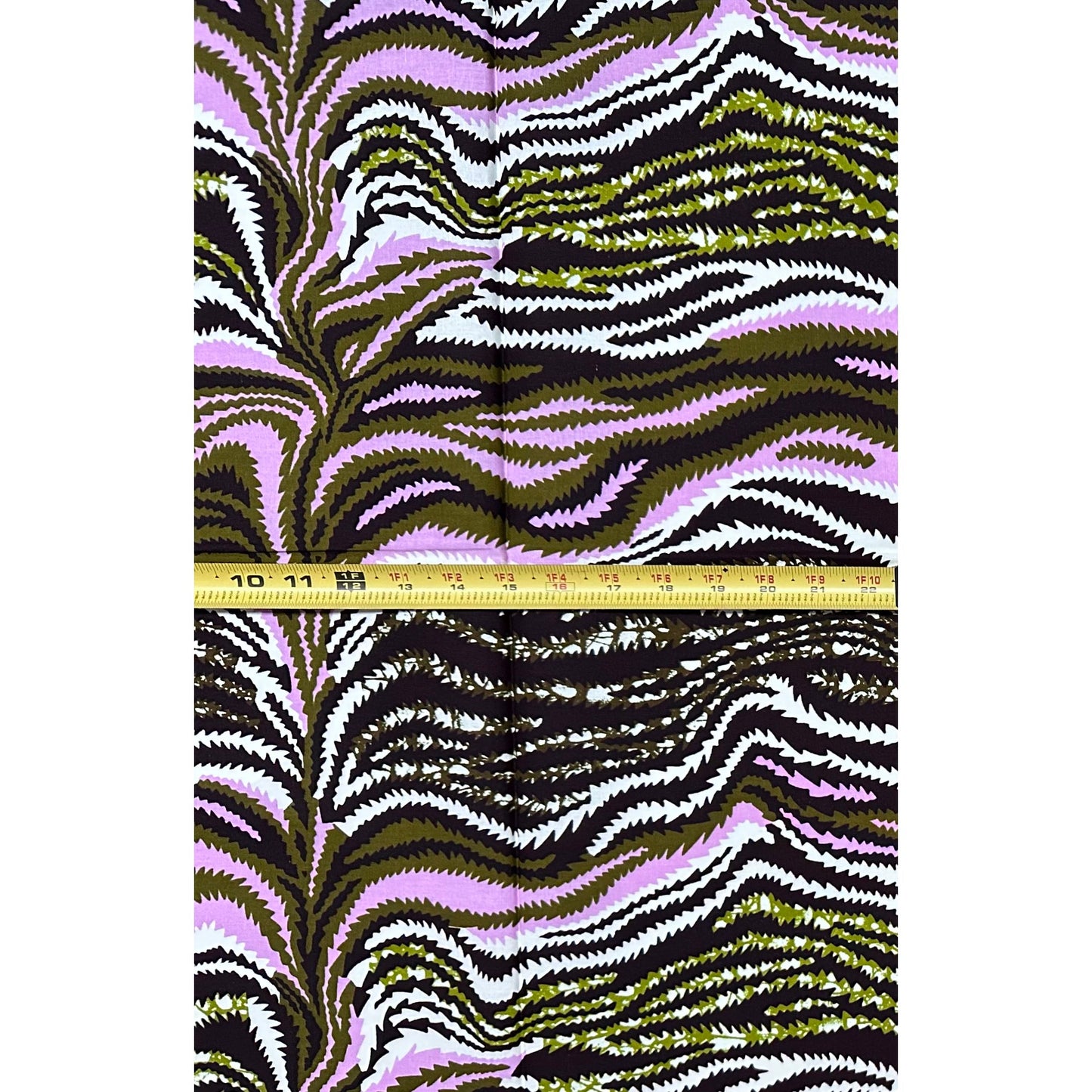 African Print Fabric/ Ankara - Pink, Green, Brown ‘Disrupt the Room' Design, YARD