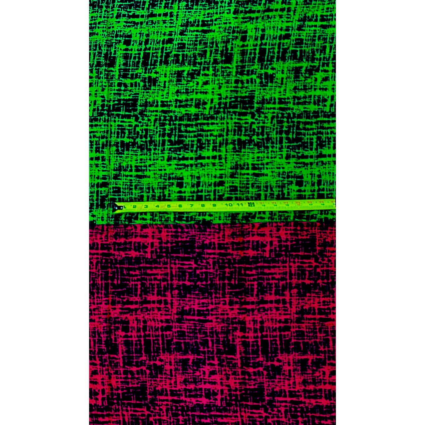 African Print Fabric/ Ankara - Fuchsia, Green, Black 'Scatter Line' Design, YARD or WHOLESALE