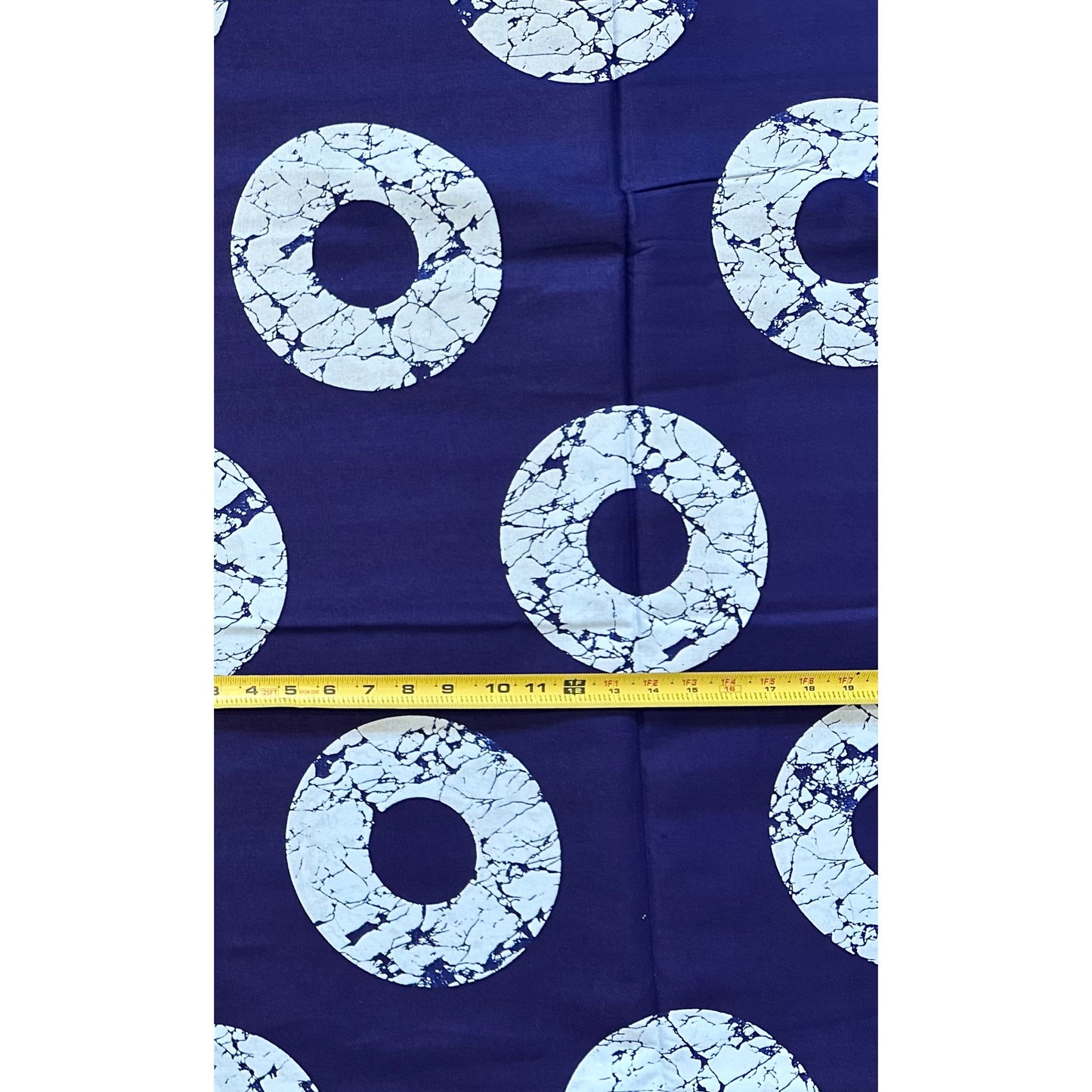 African Print Fabric/ Ankara - Blue, White 'Eyes of the World' Design, YARD or WHOLESALE (Copy)