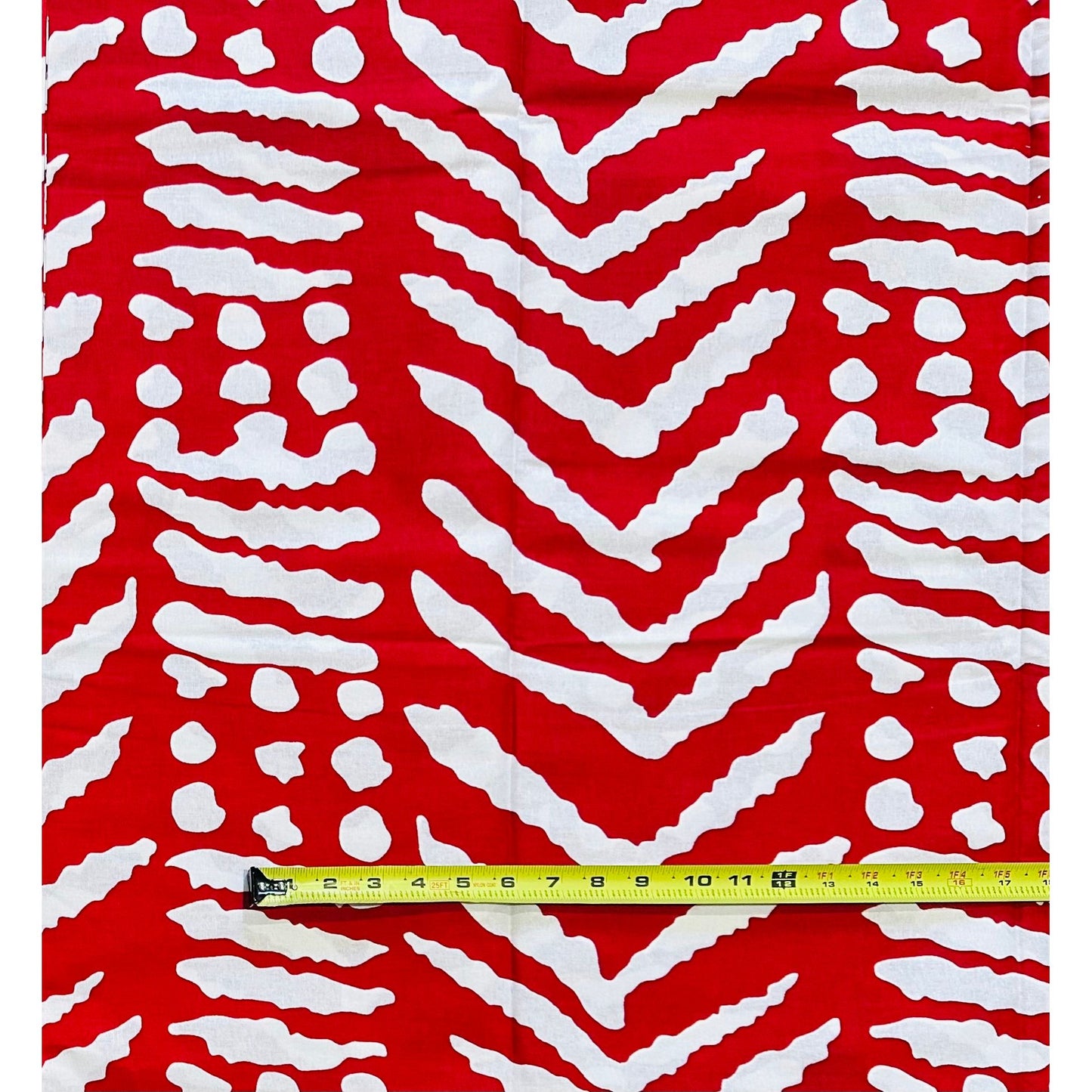 African Print Fabric/ Ankara - Red, White 'Red Intent', Per Yard or Wholesale