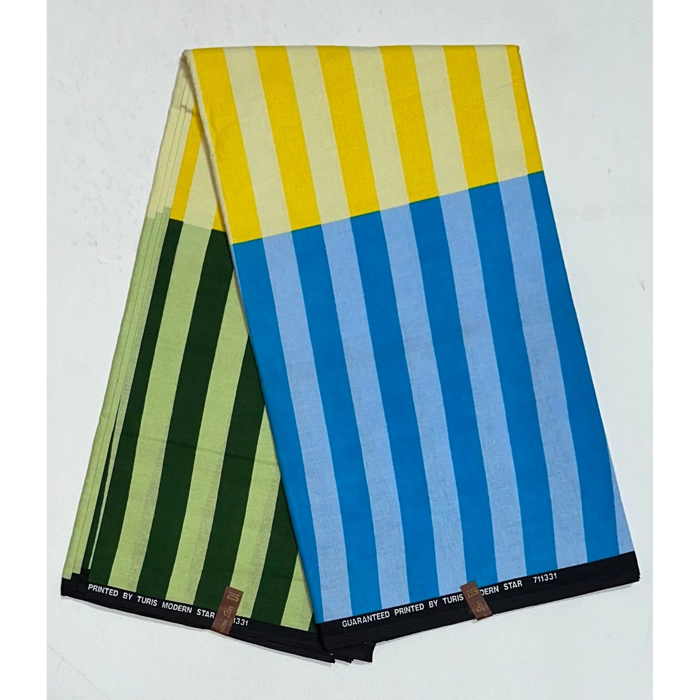 African Print Fabric/ Ankara - Yellow, Green, Blue 'Gradients of Grace' Design, YARD or WHOLESALE