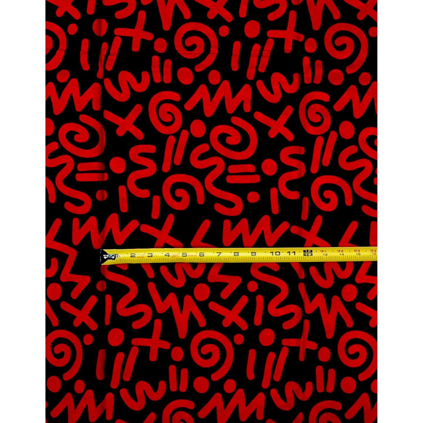 African Print Fabric/ Ankara - Red, Black 'Code Red', YARD or WHOLESALE