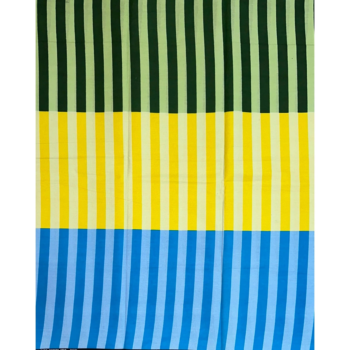 African Print Fabric/ Ankara - Yellow, Green, Blue 'Gradients of Grace' Design, YARD or WHOLESALE