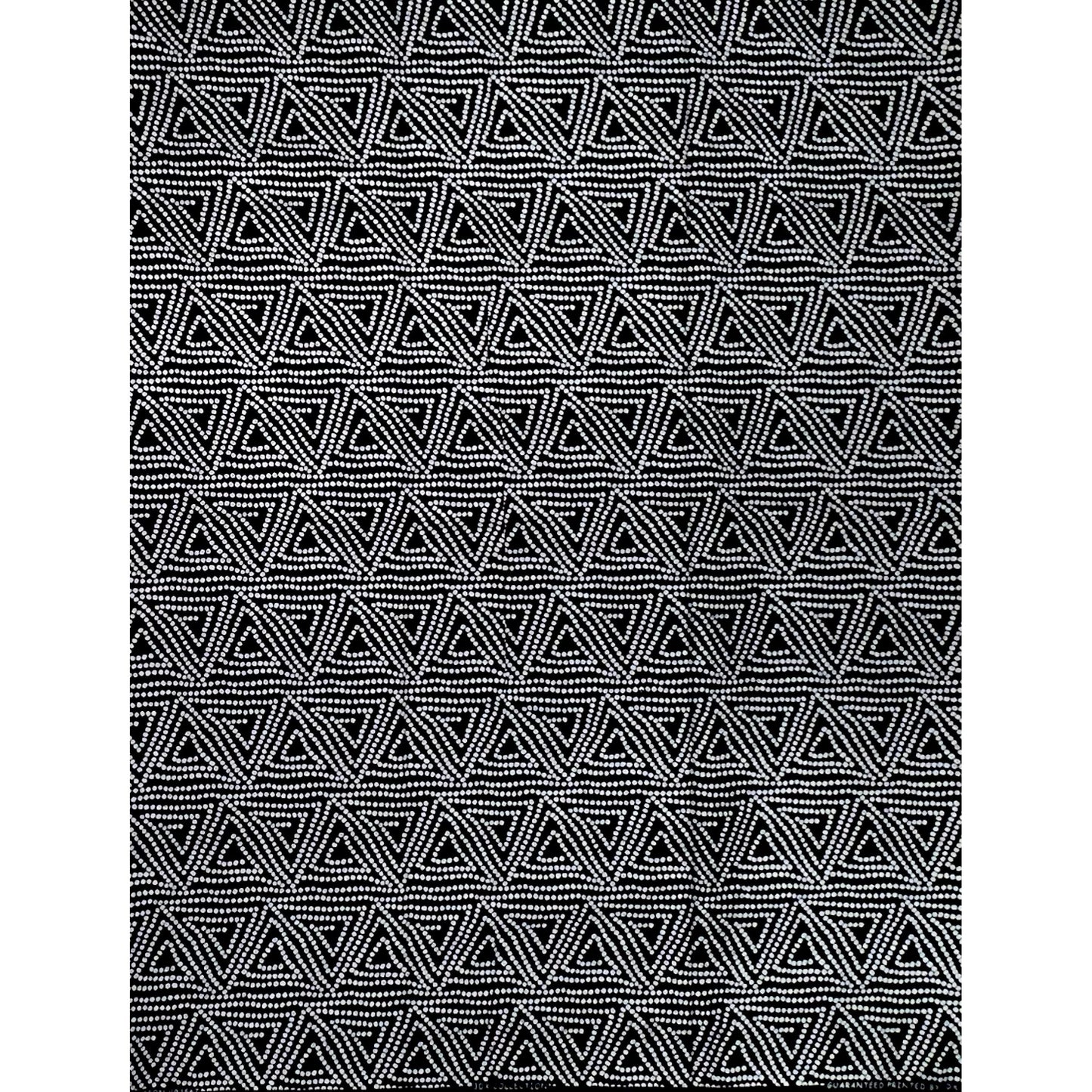 African Print Fabric/ Ankara - Black, White 'Tribal Matrix' Design, YARD or WHOLESALE