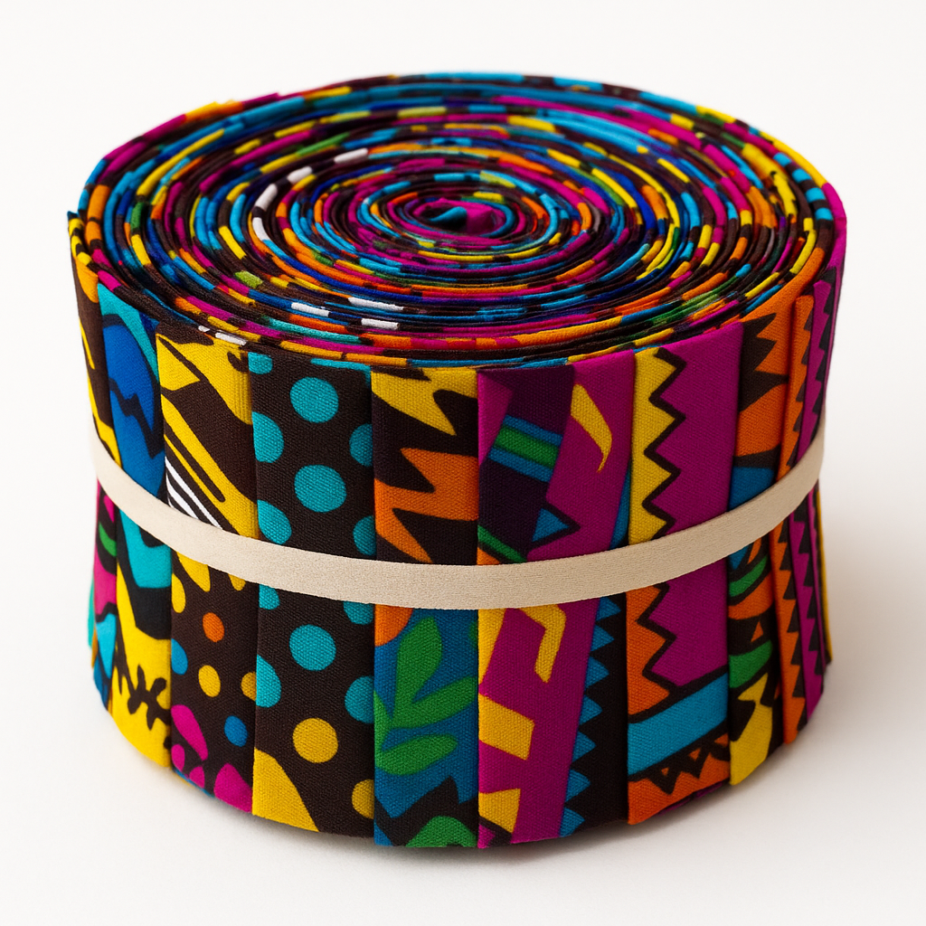 Jelly Roll Fabric - African Print Designs/ Ankara, Strip Roll Precut Quilting 2.5” Strips, Multiple Quantities Available