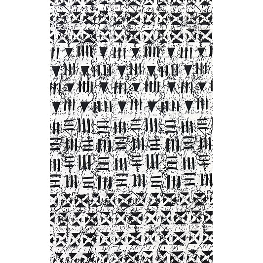African Print Fabric/ Ankara - White, Black 'Mark My Words' Design, YARD or WHOLESALE
