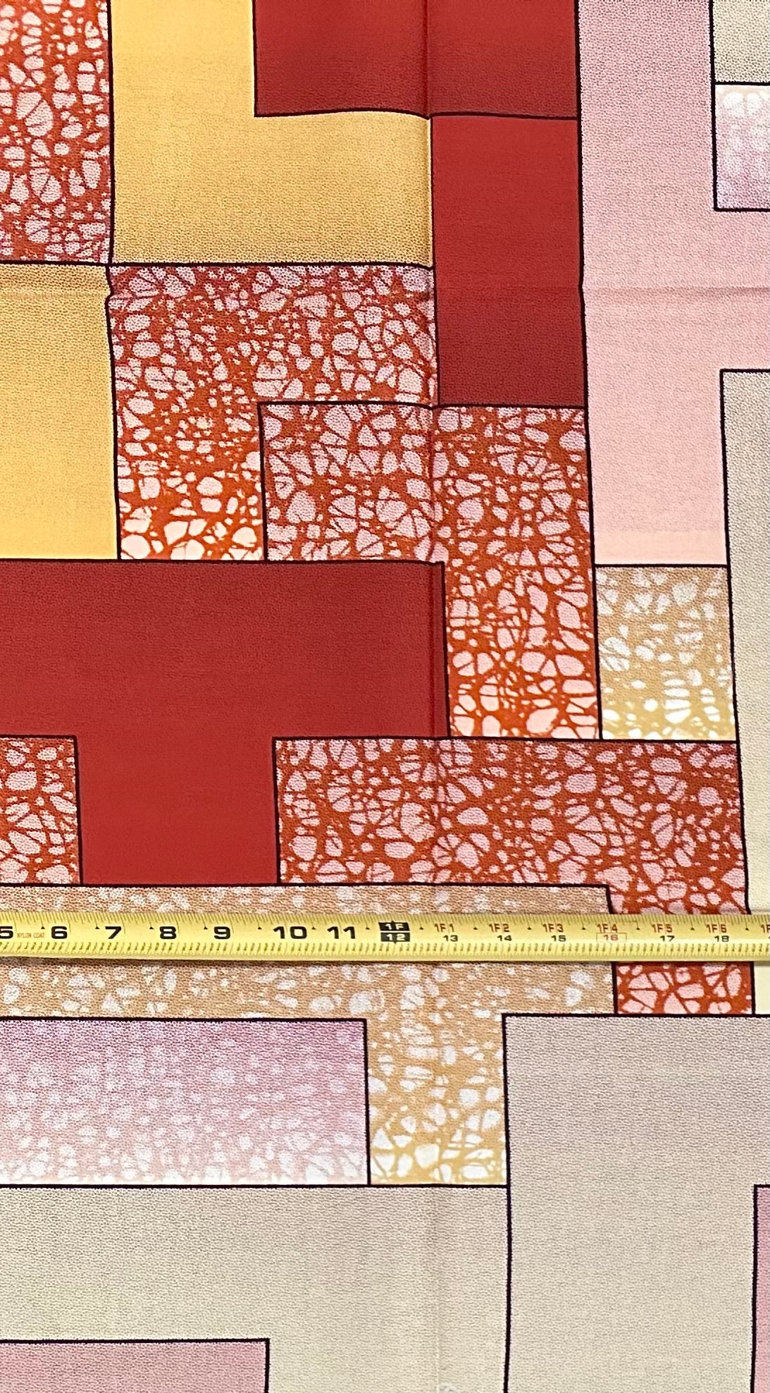 African Print Fabric/Ankara - Shades of Brown "Eko Mosaic" Design, 1 Yard