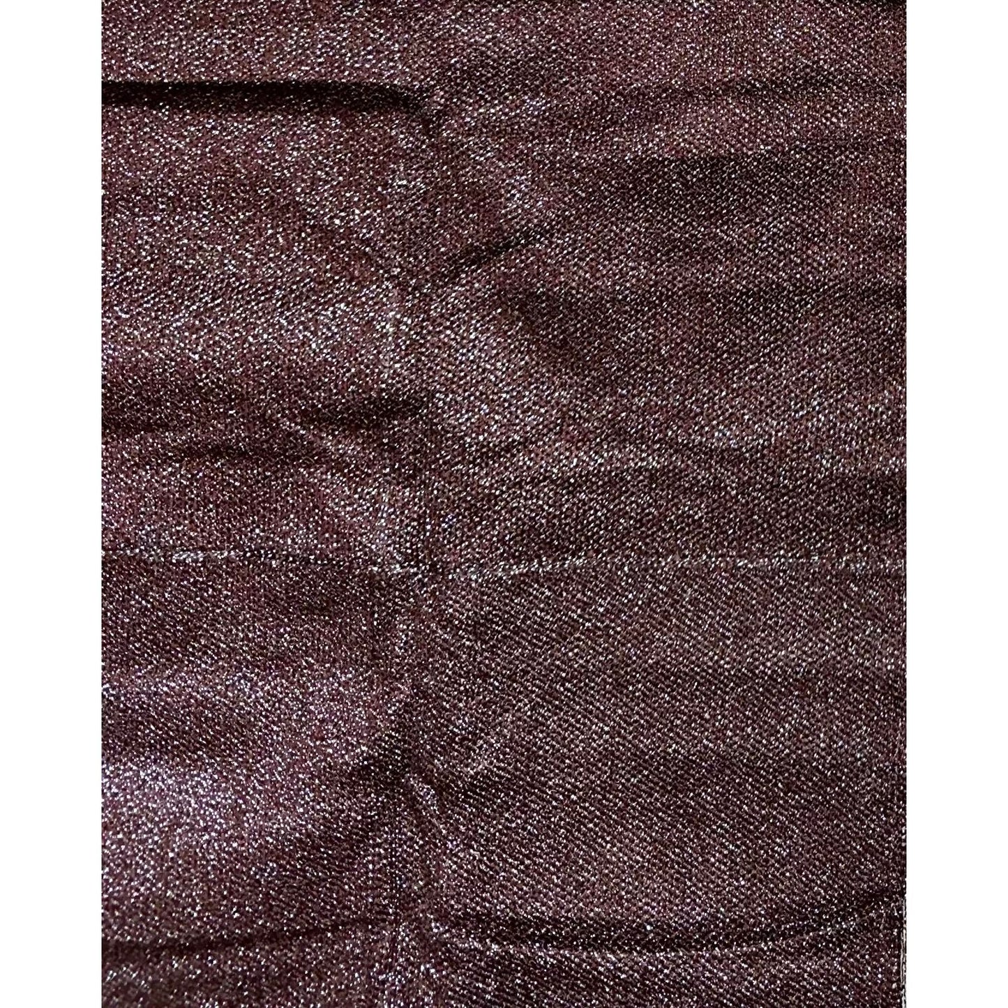 African Fabric/ Woven, Kente - Brown & Metallic Silver “Asase Sika”, ~2 Yards