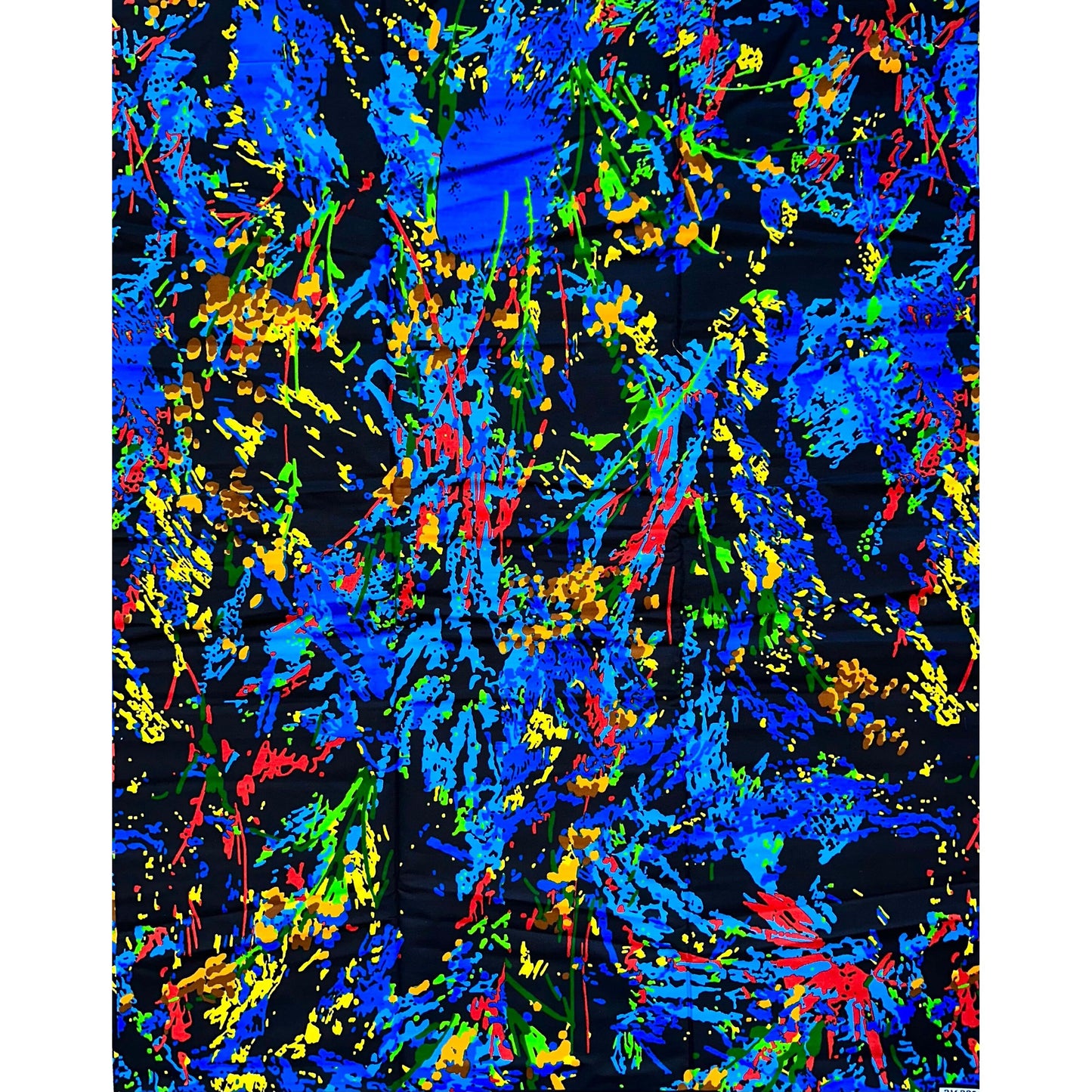 African Print Fabric/ Ankara - Blue, Black ‘Mastermind', Yard or Wholesale