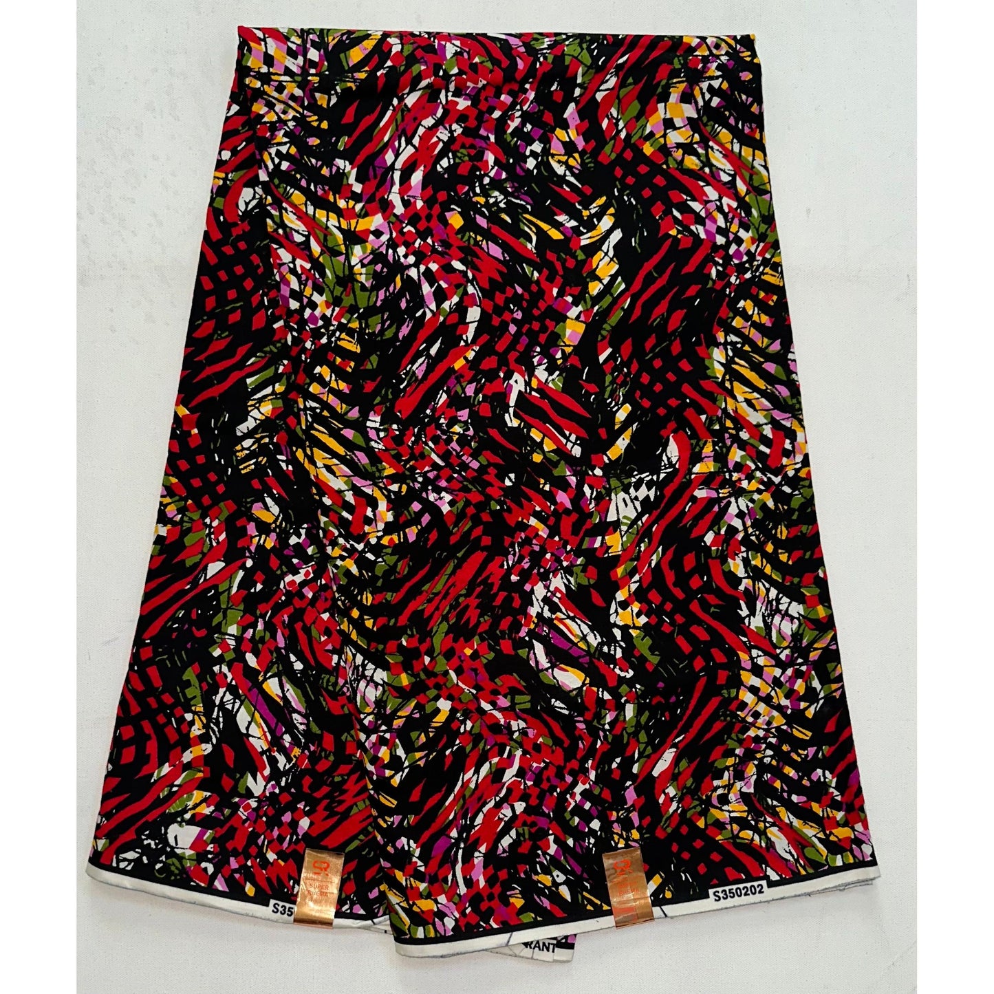 African Print Fabric/ Ankara - Red, Green, Yellow, Black 'Nmachi Intense' YARD or WHOLESALE