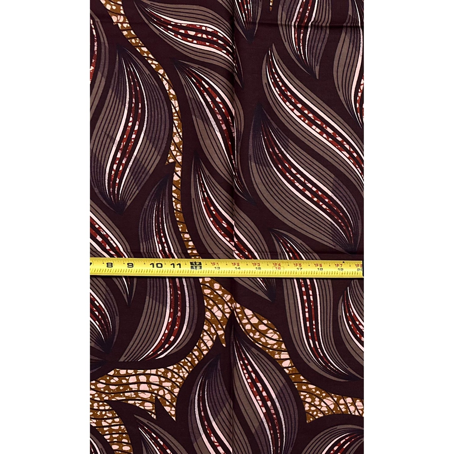 African Print Fabric/ Ankara - Shades of Brown "High Standards" Design, Yard