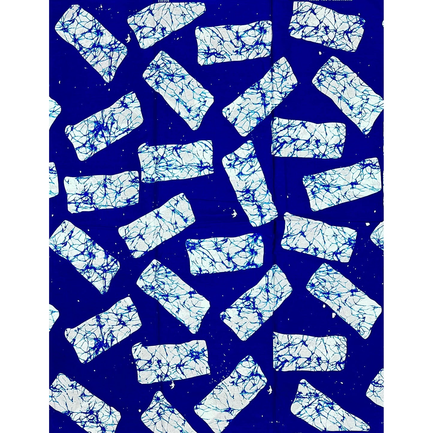 African Print Fabric/ Ankara - Blue, White 'Azure Kora', Per Yard or Wholesale