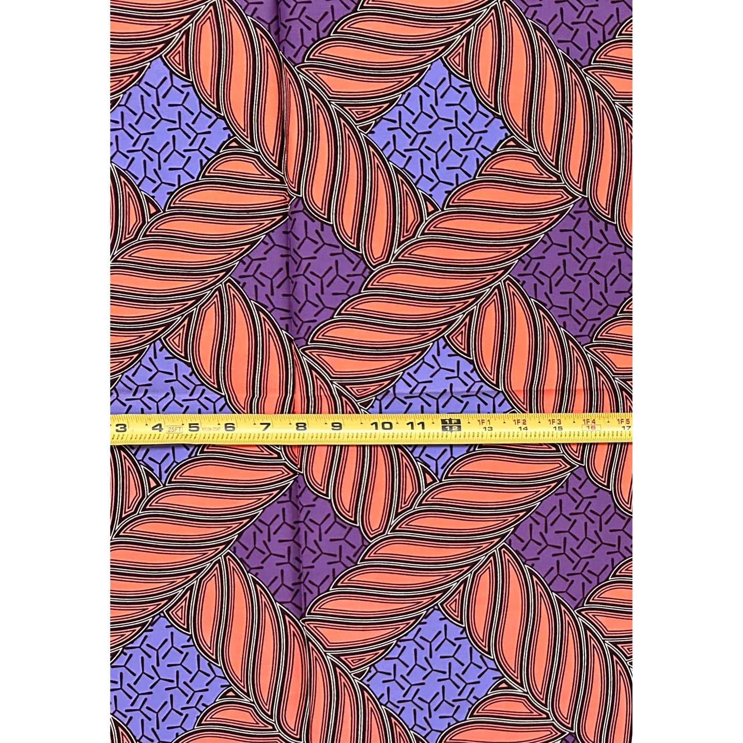 African Print Fabric/ Ankara - Purple, Pink, Brown "Compound Stories", 1 Yard