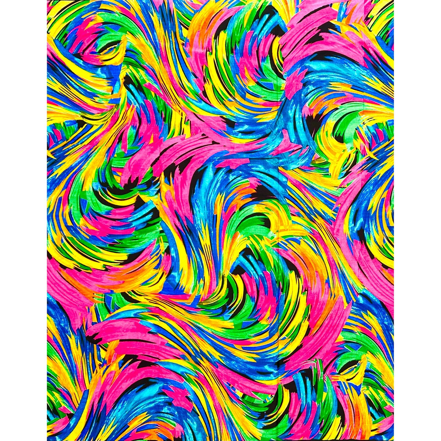 African Print Fabric/ Ankara - Pink, Blue, Yellow, Green, Orange "Tado Lumina", Yard or Wholesale