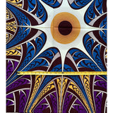 African Print Fabric/ Ankara - Blue, Purple, Cream, Brown "Remi Joy" Design, Yard