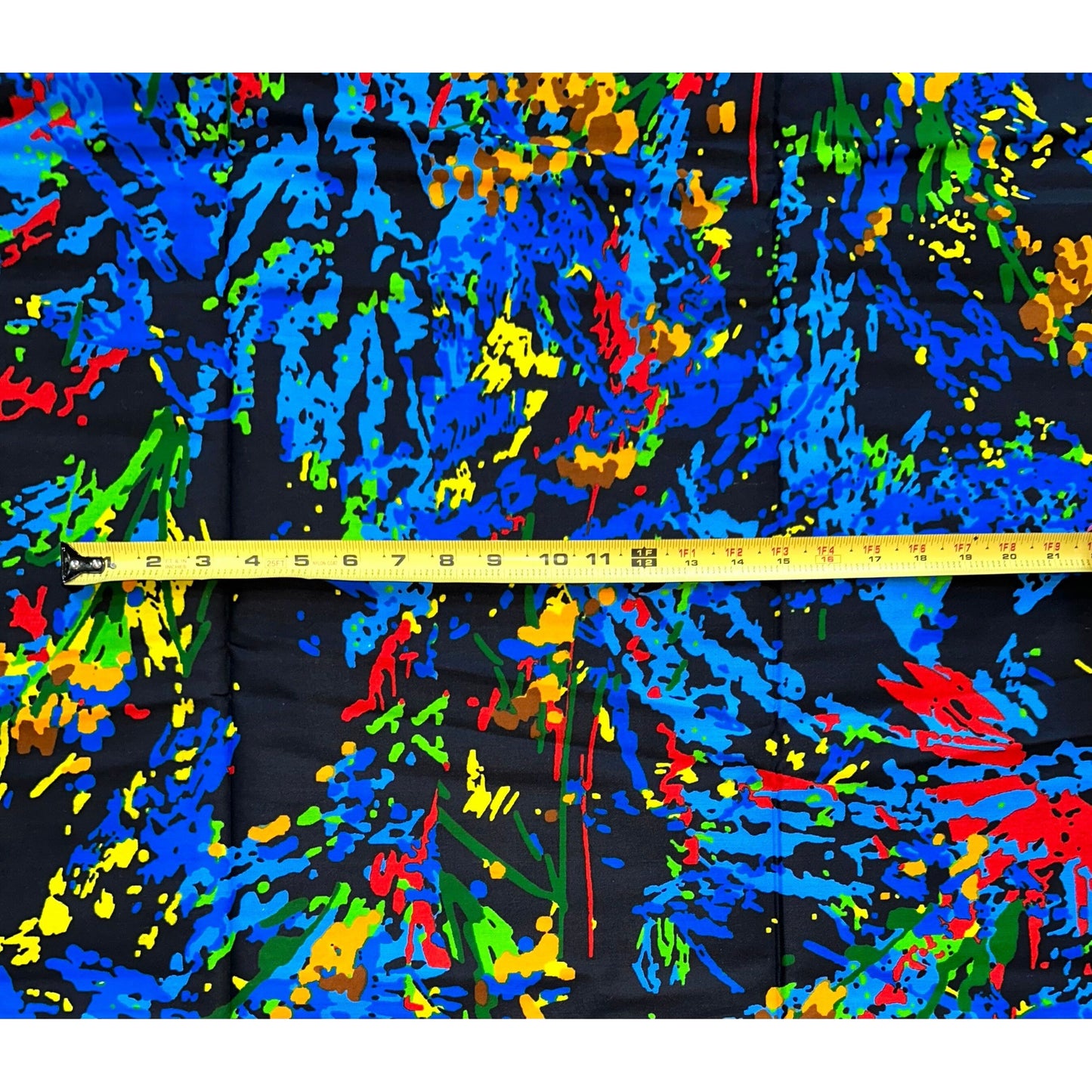 African Print Fabric/ Ankara - Blue, Black ‘Mastermind', Yard or Wholesale