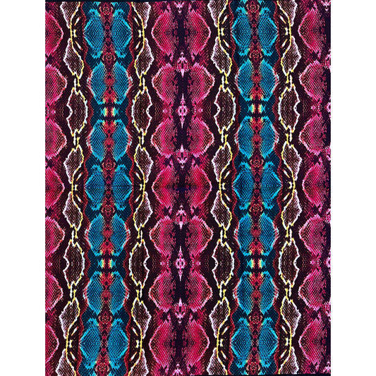 African Print Fabric/ Ankara - Pink, Teal, Brown 'Ọpọlọ Prestige' Design, Yard or Wholesale