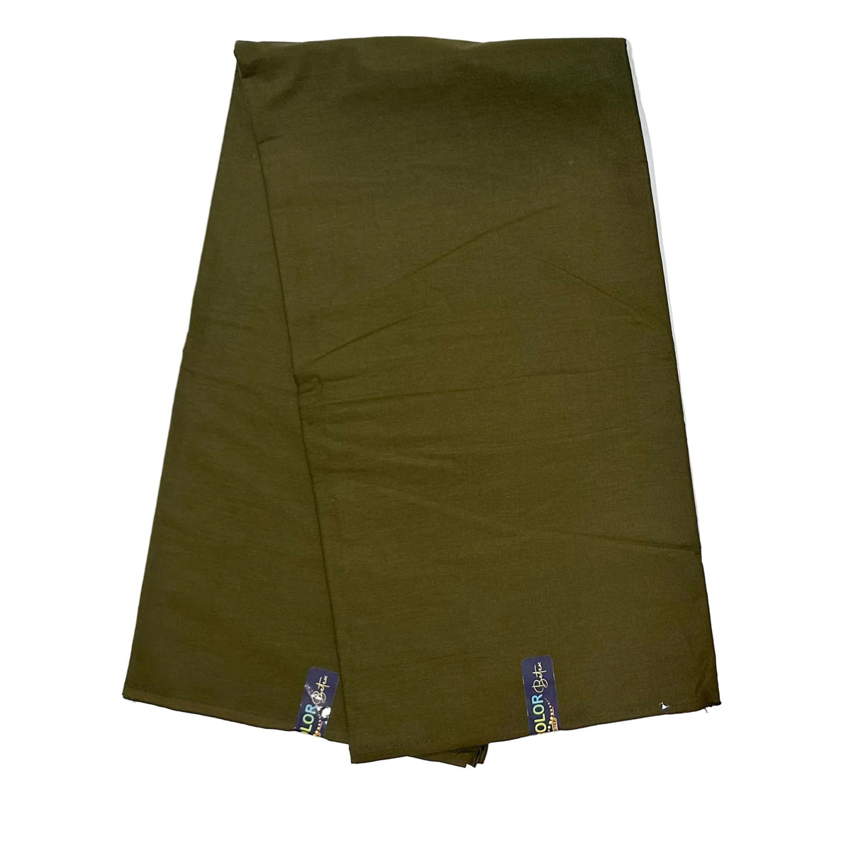 African Print Fabric/ Ankara - Solid Army Green, Per Yard or Wholesale