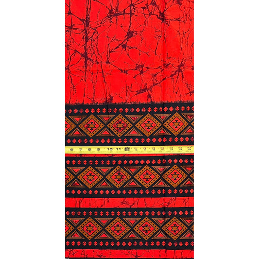 African Print Fabric/ Ankara - Orange, Brown, Black 'Amai Legacy' Design