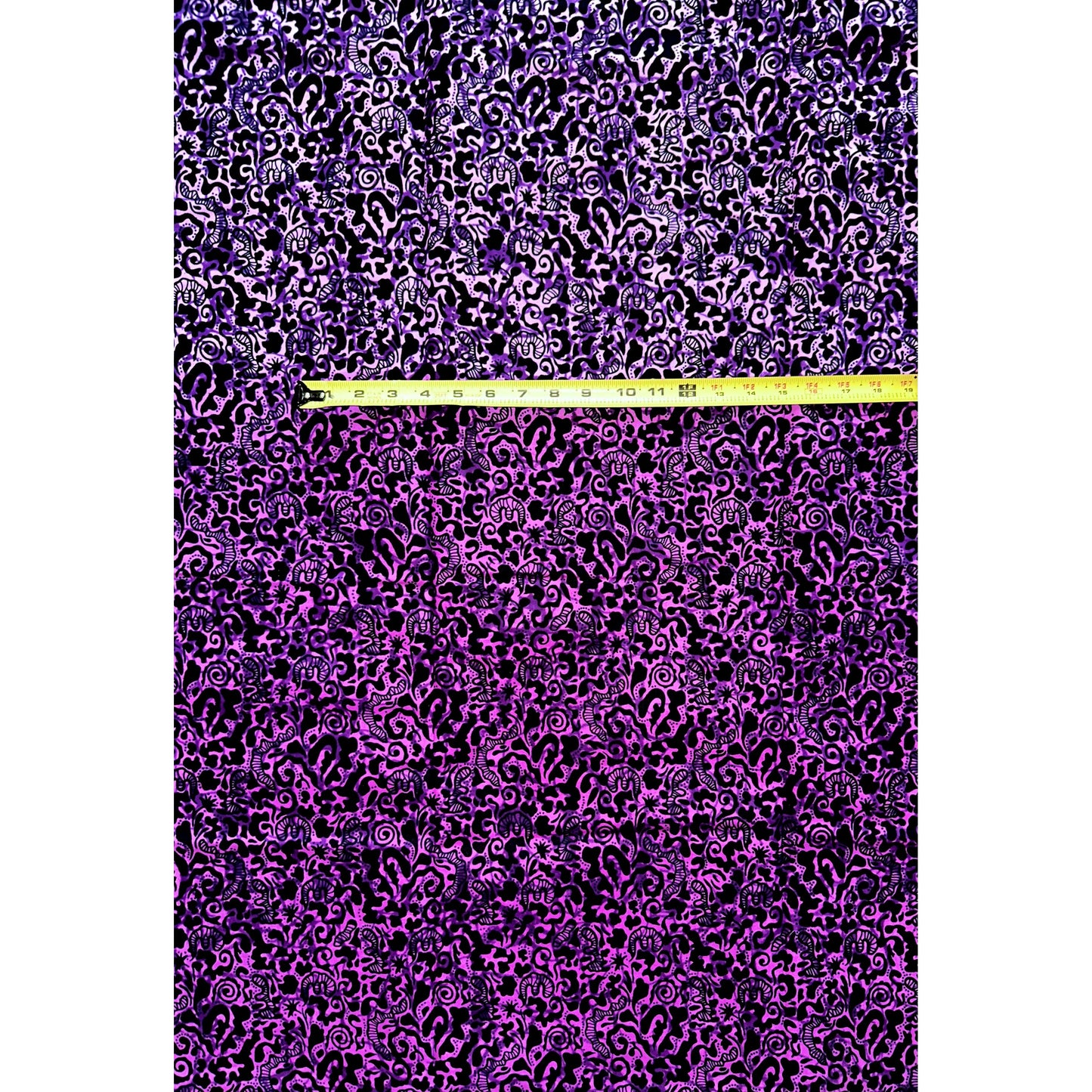 African Fabric/ Ankara - Shades of Purple, Black 'Sasha' Design, YARD or WHOLESALE