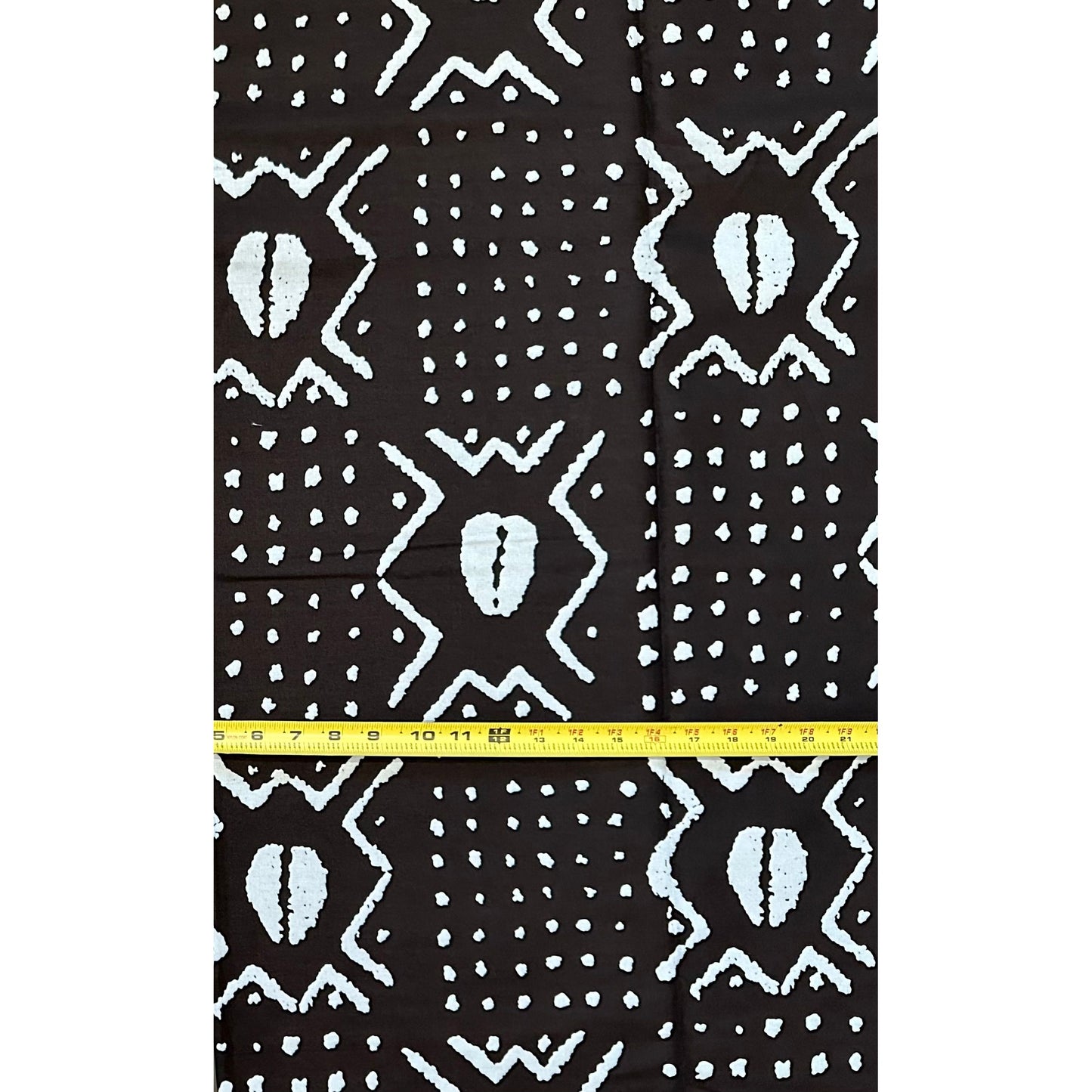 African Print Fabric/ Ankara - Black, White 'The Path Never Ends For the Wise' Design, YARD or WHOLESALE