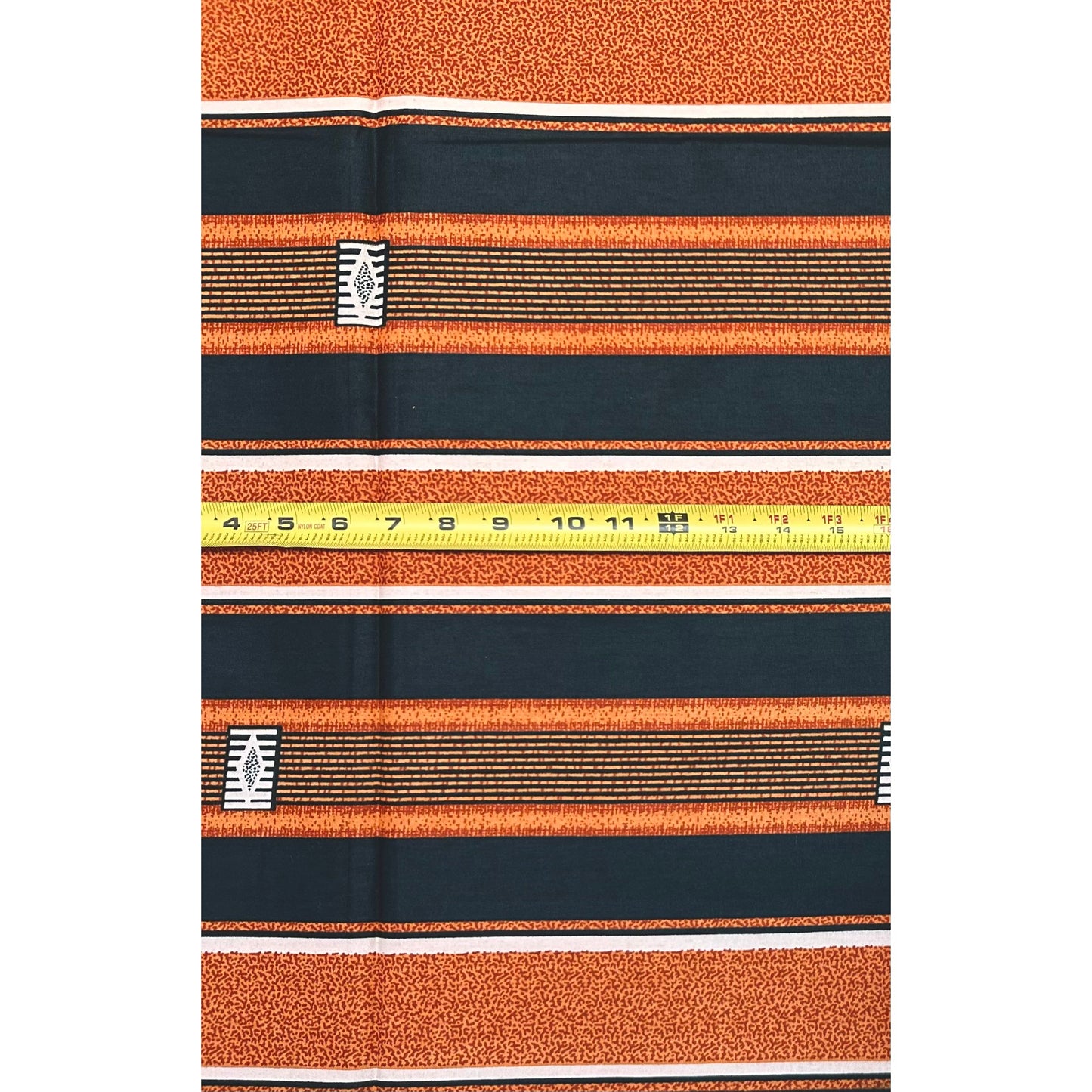 African Print Fabric/ Ankara - Brown, Dark Green, Beige 'Soft Static' Design, YARD or WHOLESALE