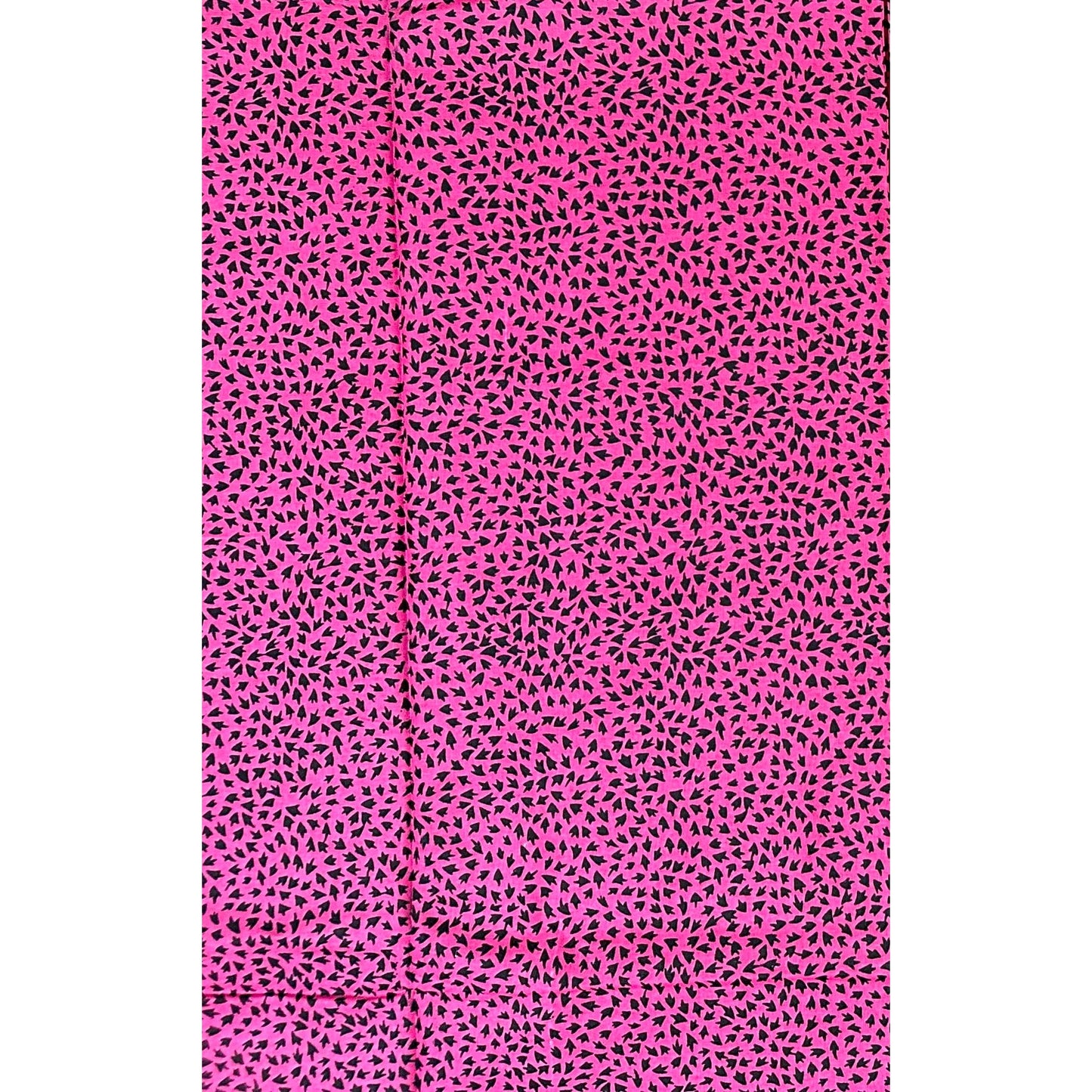 African Print Fabric/ Ankara - Pink, Black "Zuba Zuba", YARD or WHOLESALE