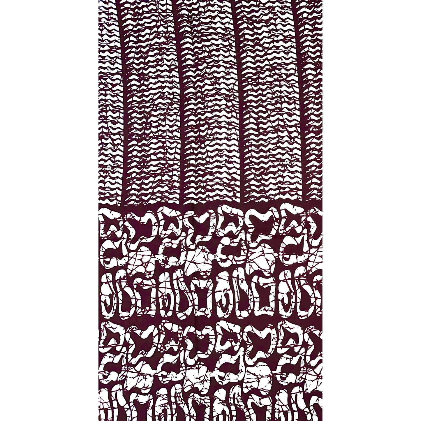 African Print Fabric/ Ankara - Brown, White "Soil & Soul", YARD or WHOLESALE